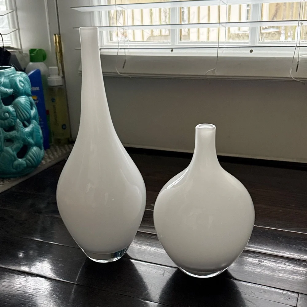 IKEA White Vase Duo
